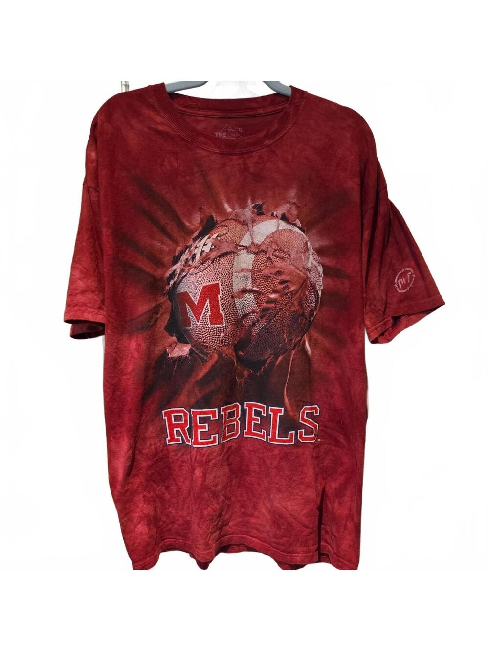 The Mountain Mens T-shirt Burgundy Ol Miss Rebels College Breakthrough Football